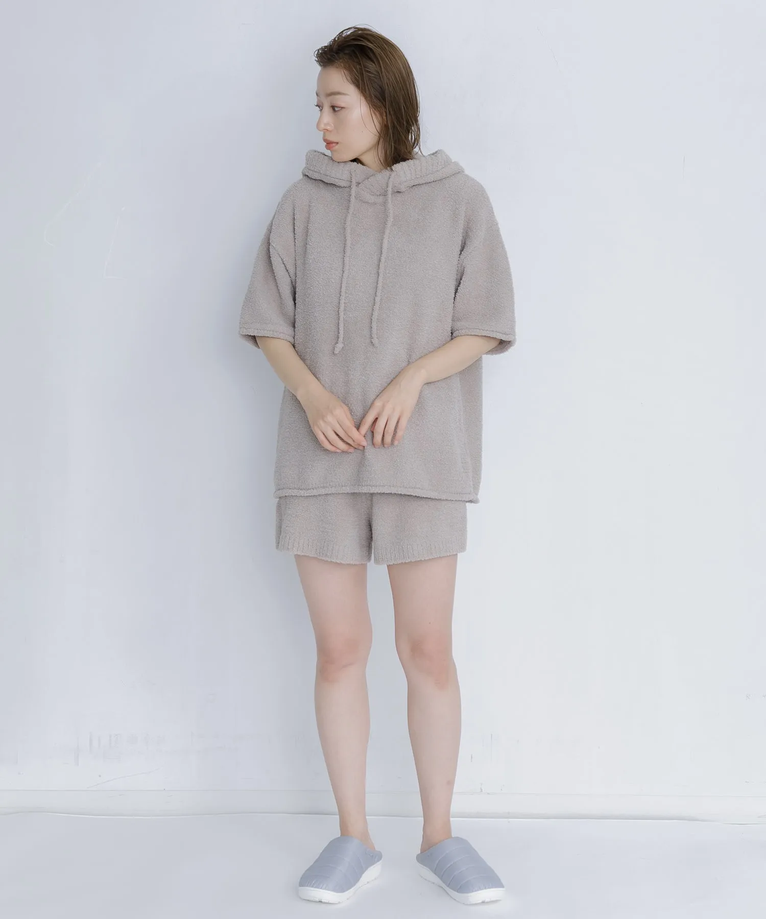 【WOMEN】nestwell FINCH < Half Sleeve Nest Hoodie >