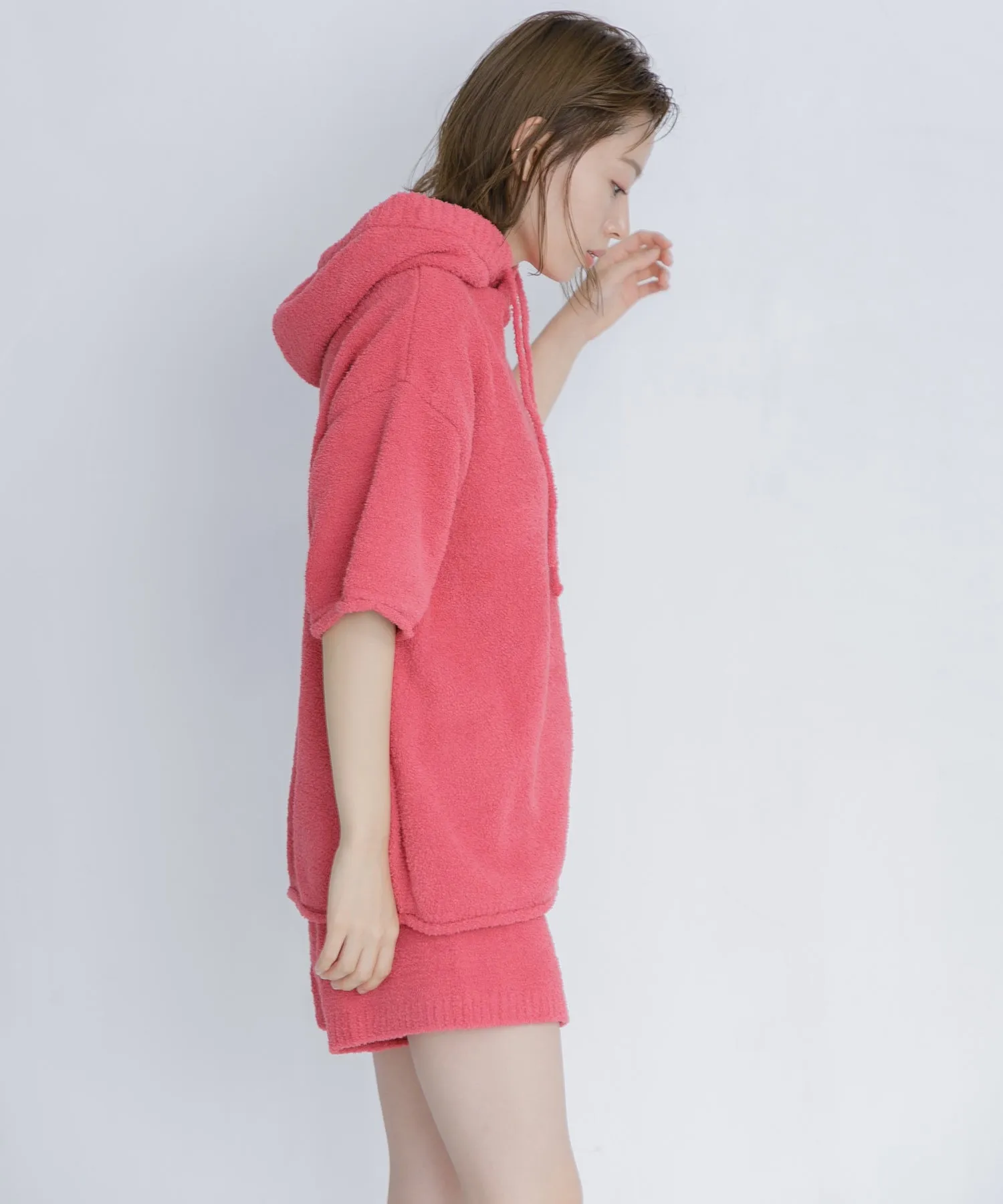 【WOMEN】nestwell FINCH < Half Sleeve Nest Hoodie >