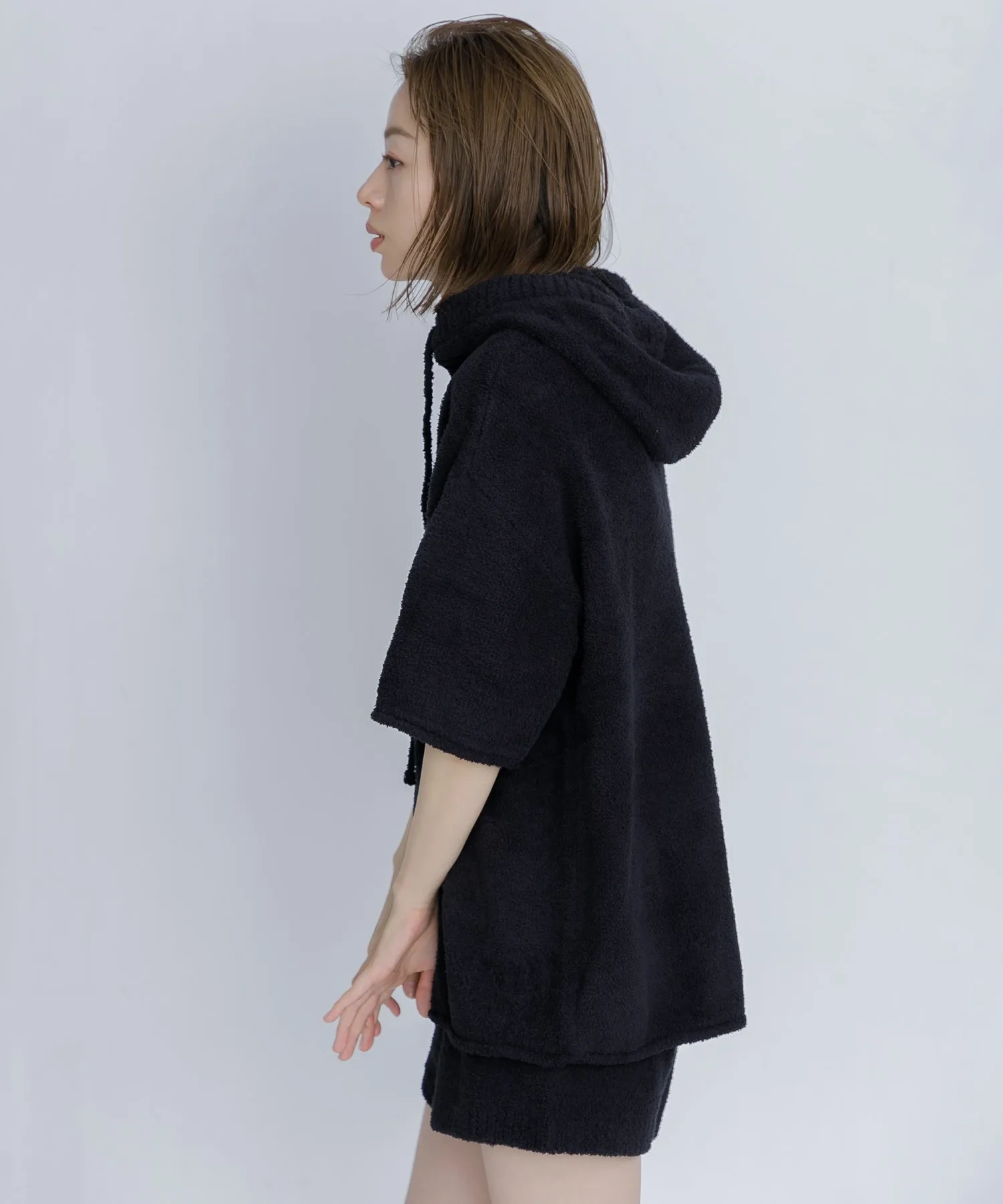 【WOMEN】nestwell FINCH < Half Sleeve Nest Hoodie >