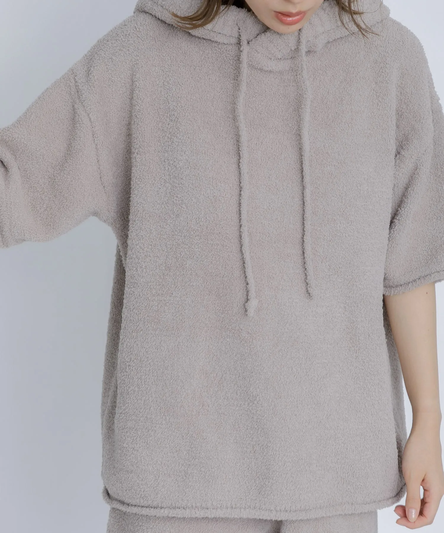 【WOMEN】nestwell FINCH < Half Sleeve Nest Hoodie >