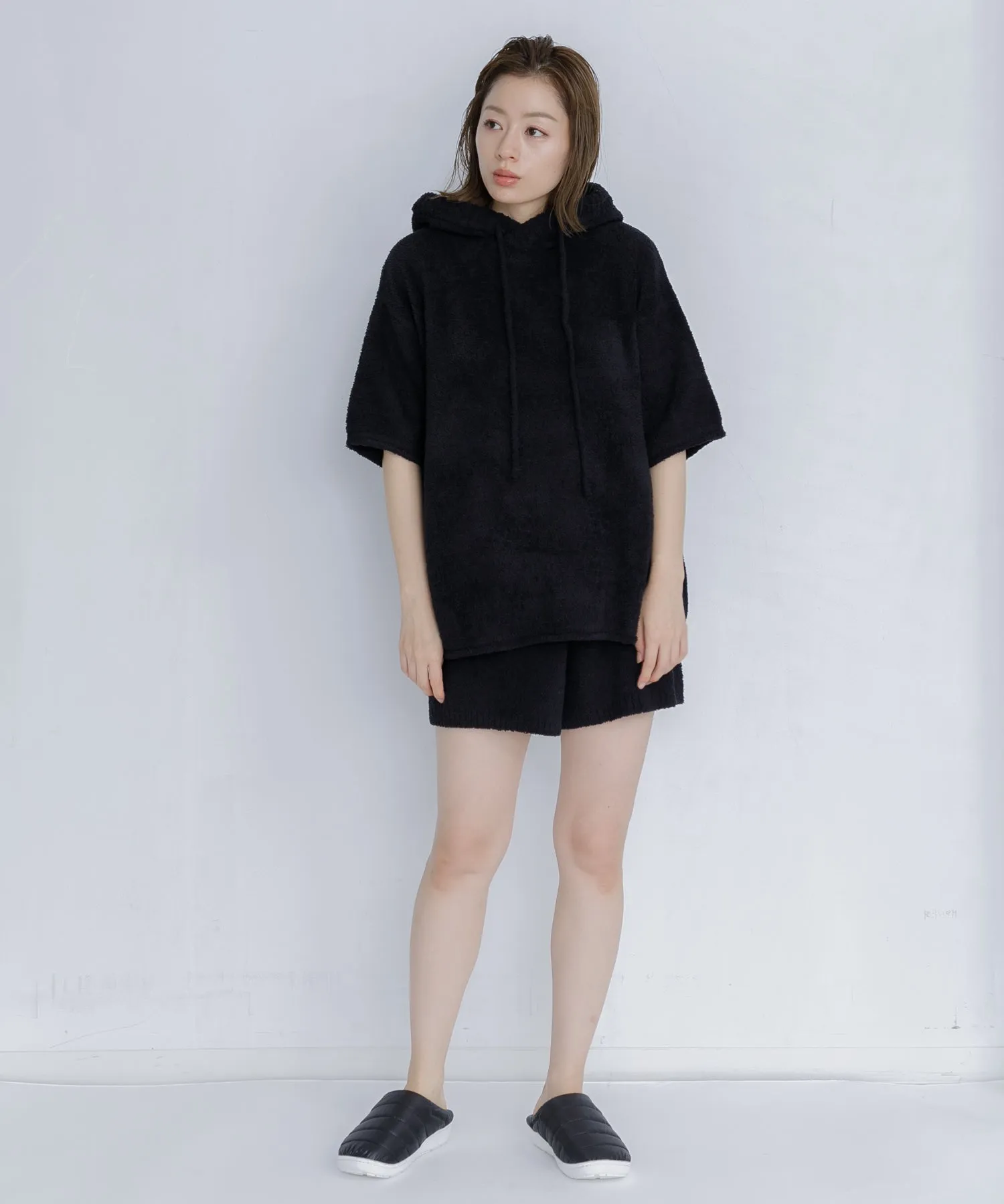 【WOMEN】nestwell FINCH < Half Sleeve Nest Hoodie >