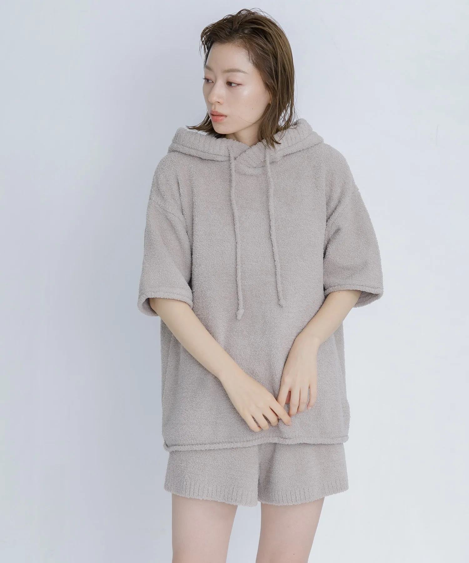 【WOMEN】nestwell FINCH < Half Sleeve Nest Hoodie >