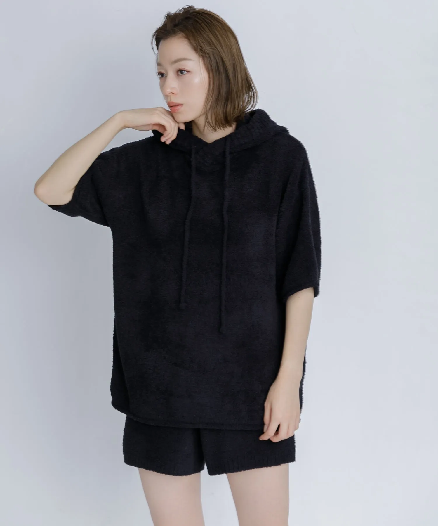 【WOMEN】nestwell FINCH < Half Sleeve Nest Hoodie >