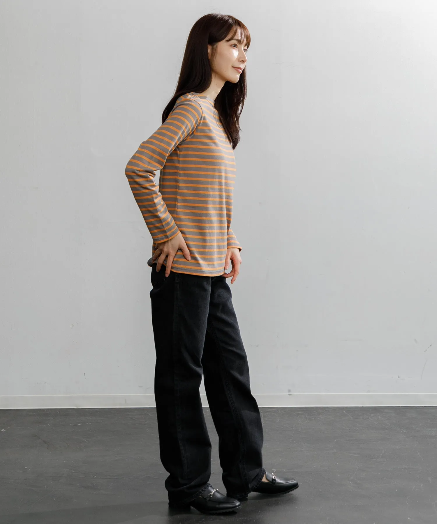 【WOMEN】ORCIVAL BFJ_BOAT NECK L/S P.O.