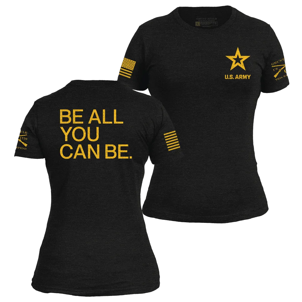 Women's Army Be All You Can Be Slim Fit T-Shirt - Black