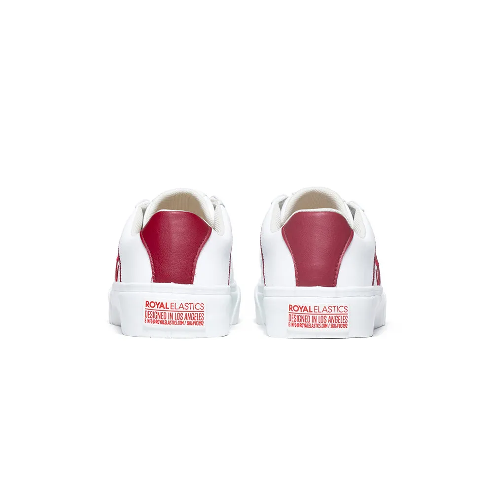 Women's Cruiser White Red Microfiber Low Tops 90801-001