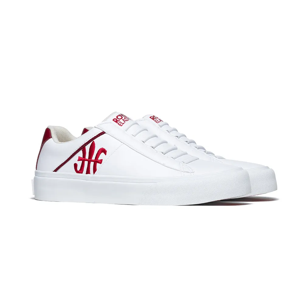 Women's Cruiser White Red Microfiber Low Tops 90801-001